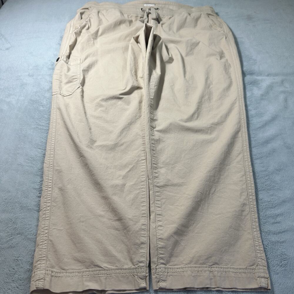 Y2k LL Bean Stretch Ripstop Pull-On Slim Straight Pants Womens XL 38x28 Worker
